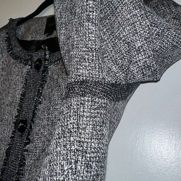 The Limited Women’s Gray Black Tweed Blazer Jacket Large EUC - Picture 5 of 12